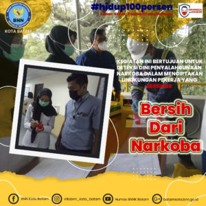 BNN Kota Batam melaksanakan kegiatan Pemberdayaan Masyarakat Anti Narkoba melalui Tes Urine Lingkungan Swasta di PT. McDermott Batam.