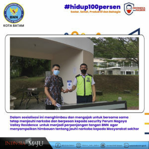 BNN Kota Batam melaksanakan Sosialisasi tentang Narkoba Kepada Security Nagoya Valley Residence