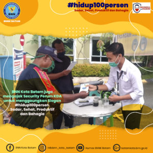 BNN Kota Batam melaksanakan Sosialisasi Bahaya Narkoba Kepada Security Perum KDA Batam