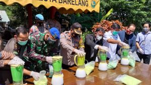 BNN Kota Batam menghadiri Undangan Pemusnahan barang bukti narkoba jenis Sabu, Pil Ekstasy dan Ganja.