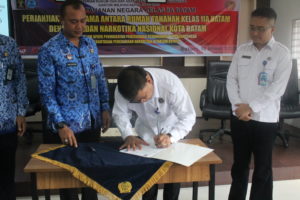 BNN Kota Batam Teken MoU dengan Rutan Kelas II A Batam
