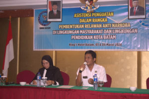 BNN Kota Batam Melaksanakan kegiatan Asistensi dalam rangka Pembentukan Relawan Anti Narkoba di lingkungan masyarakat dan lingkungan pendidikan