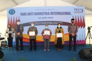 BNN Kota Batam rayakan HANI 2020 secara Virtual bersama Wakil Presiden RI serta BNN RI dan jajaran