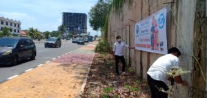 BNN Kota Batam melaksanakan diseminasi informasi melalui pemanfaatan media luar ruang di tengah Pandemi COVID-19