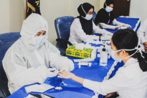 Badan Narkotika Nasional (BNN) Kota Batam menggelar Rapid Test COVID-19 bagi seluruh pegawai BNN Kota Batam