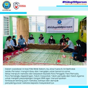 Sosialisasi Bahaya Narkoba kepada Anggota Karang Taruna kelurahan Batu Merah dan Organisasi Pemuda Kelurahan Batu Merah