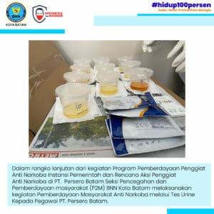 Pemberdayaan Masyarakat Anti Narkoba melalui Tes Urine Lingkungan Swasta di PT. Persero Batam.