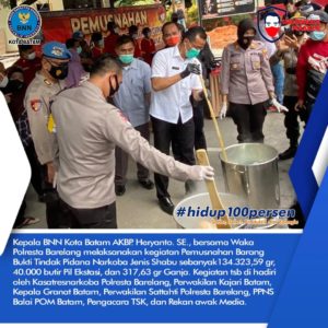Undangan Pemusnahan barang bukti narkoba jenis Sabu, Pil Ekstasy dan Ganja.