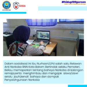 Sosialisasi Bahaya Narkoba kepada siswa/siswi kelas 7 sekolah SMP Kartini I Batam (melalui zoom meeting) Sosialisasi Bahaya Narkoba kepada siswa/siswi kelas 7 sekolah SMP Kartini I Batam (melalui zoom meeting)