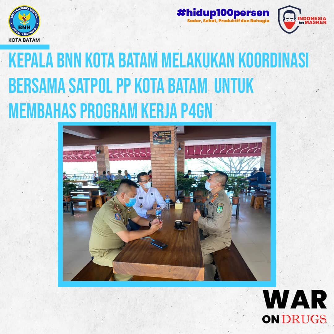 Kepala BNN Kota Batam melakukan koordinasi bersama Satpol PP Kota Batam untuk membahas program kerja P4GN Kepala BNN Kota Batam melakukan koordinasi bersama Satpol PP Kota Batam untuk membahas program kerja P4GN