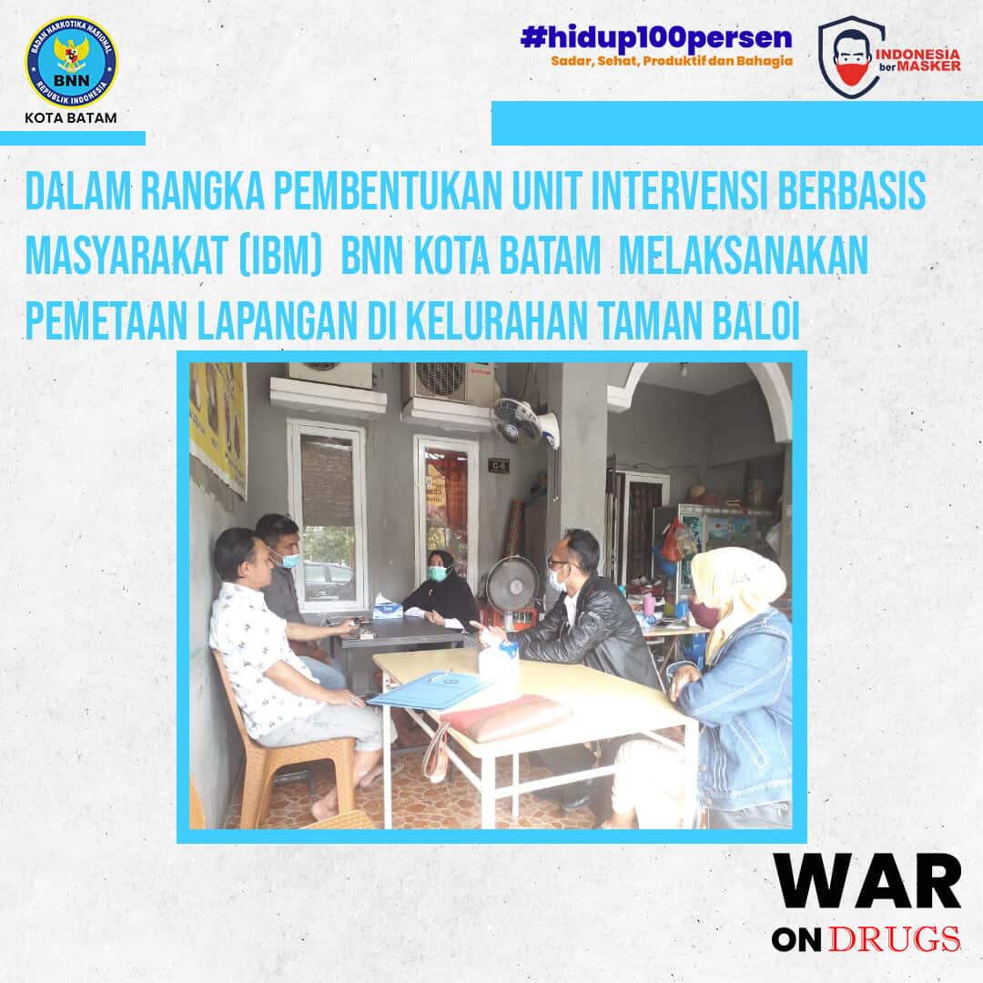 dalam Rangka Pembentukan Unit Intervensi Berbasis Masyarakat (IBM) BNN Kota Batam melaksanakan pemetaan lapangan di Kelurahan Taman Baloi dalam Rangka Pembentukan Unit Intervensi Berbasis Masyarakat (IBM) BNN Kota Batam melaksanakan pemetaan lapangan di Kelurahan Taman Baloi