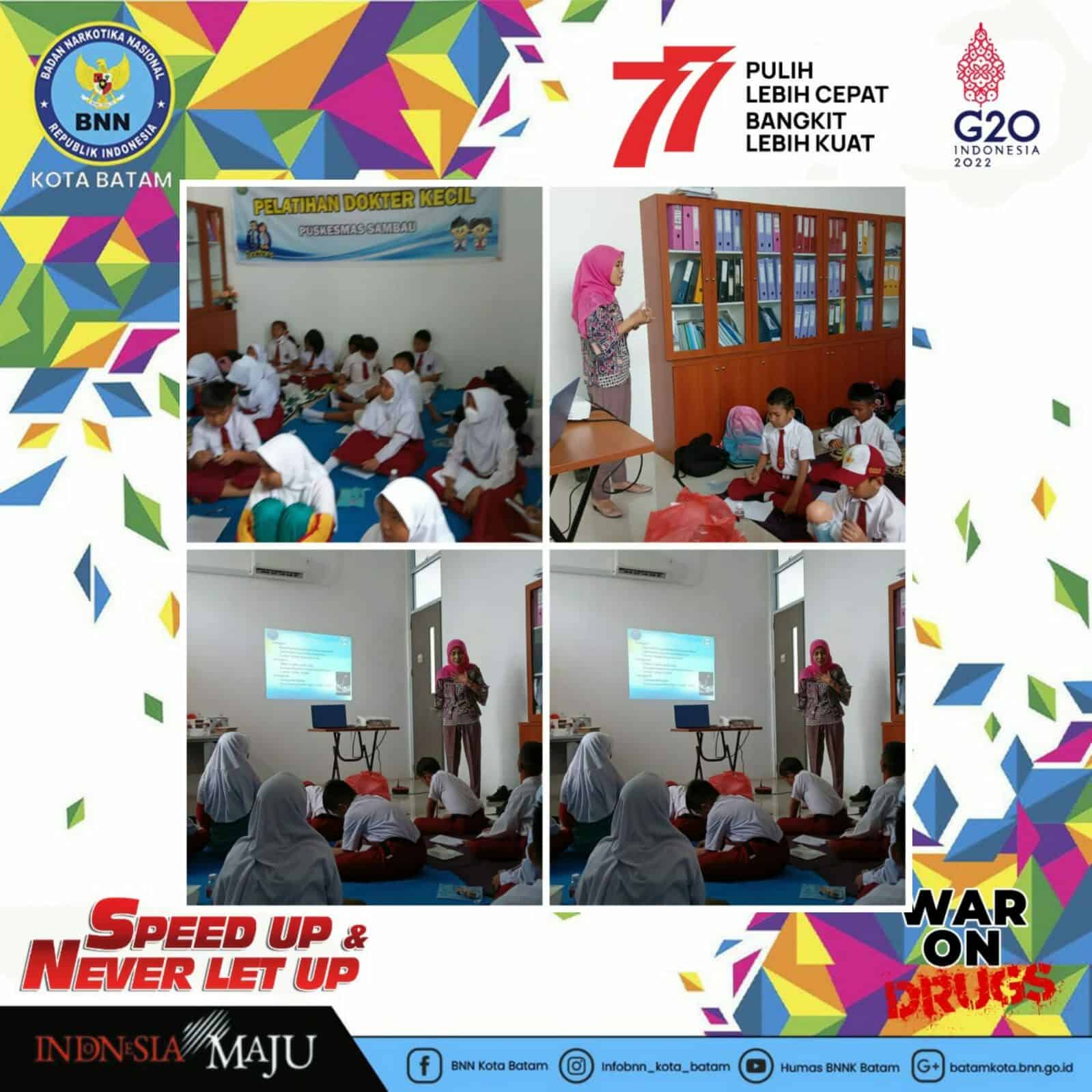 Sosialisasi Bahaya Narkoba pada Kegiatan Pelatihan Dokter Kecil Sosialisasi Bahaya Narkoba pada Kegiatan Pelatihan Dokter Kecil