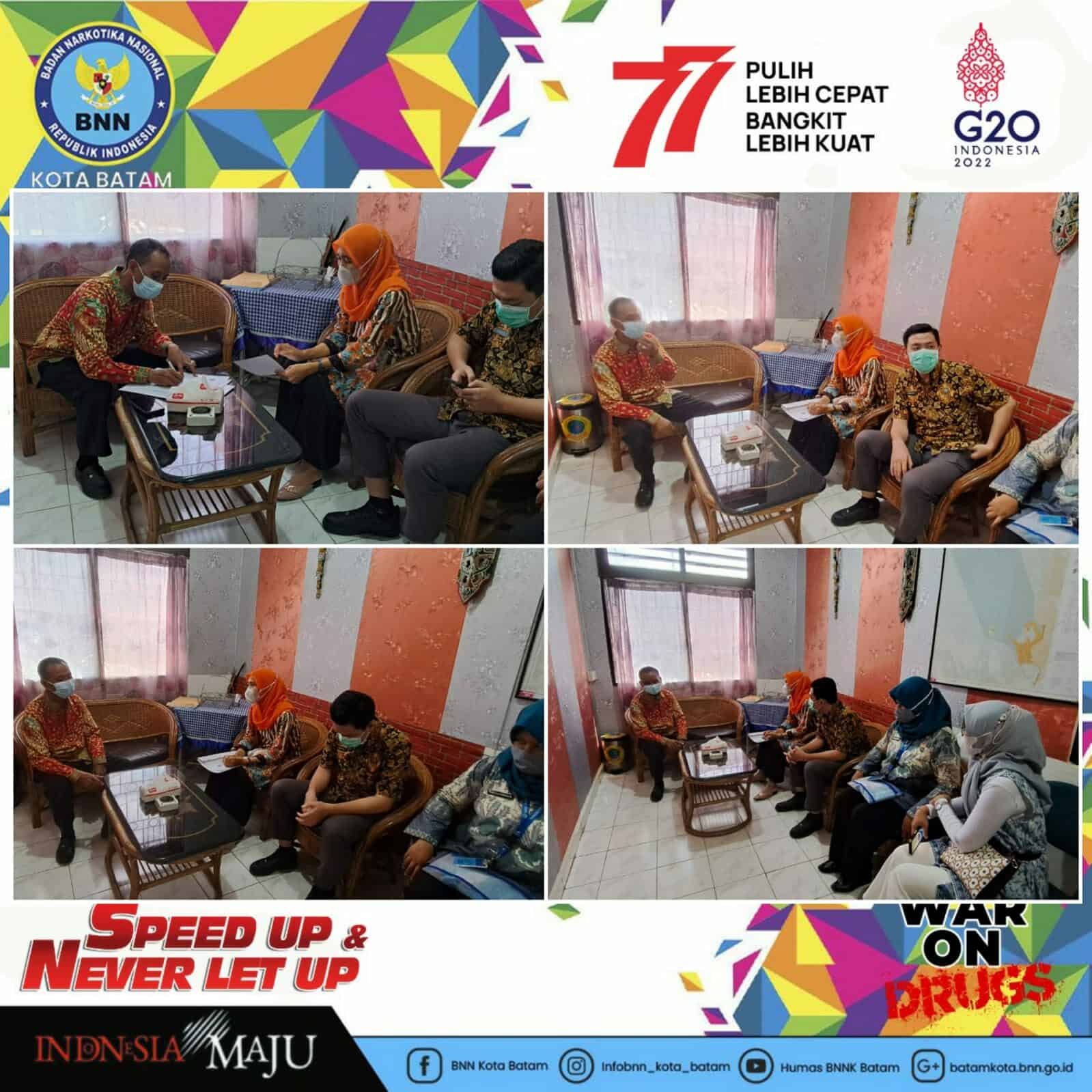 Monitoring dan Evaluasi Pelaksanaan Fasilitasi Advokasi Program Ketahan Keluarga Anti Narkoba Berbasis Sumber Daya Pembangunan Desa/Kelurahan Monitoring dan Evaluasi Pelaksanaan Fasilitasi Advokasi Program Ketahan Keluarga Anti Narkoba Berbasis Sumber Daya Pembangunan Desa/Kelurahan