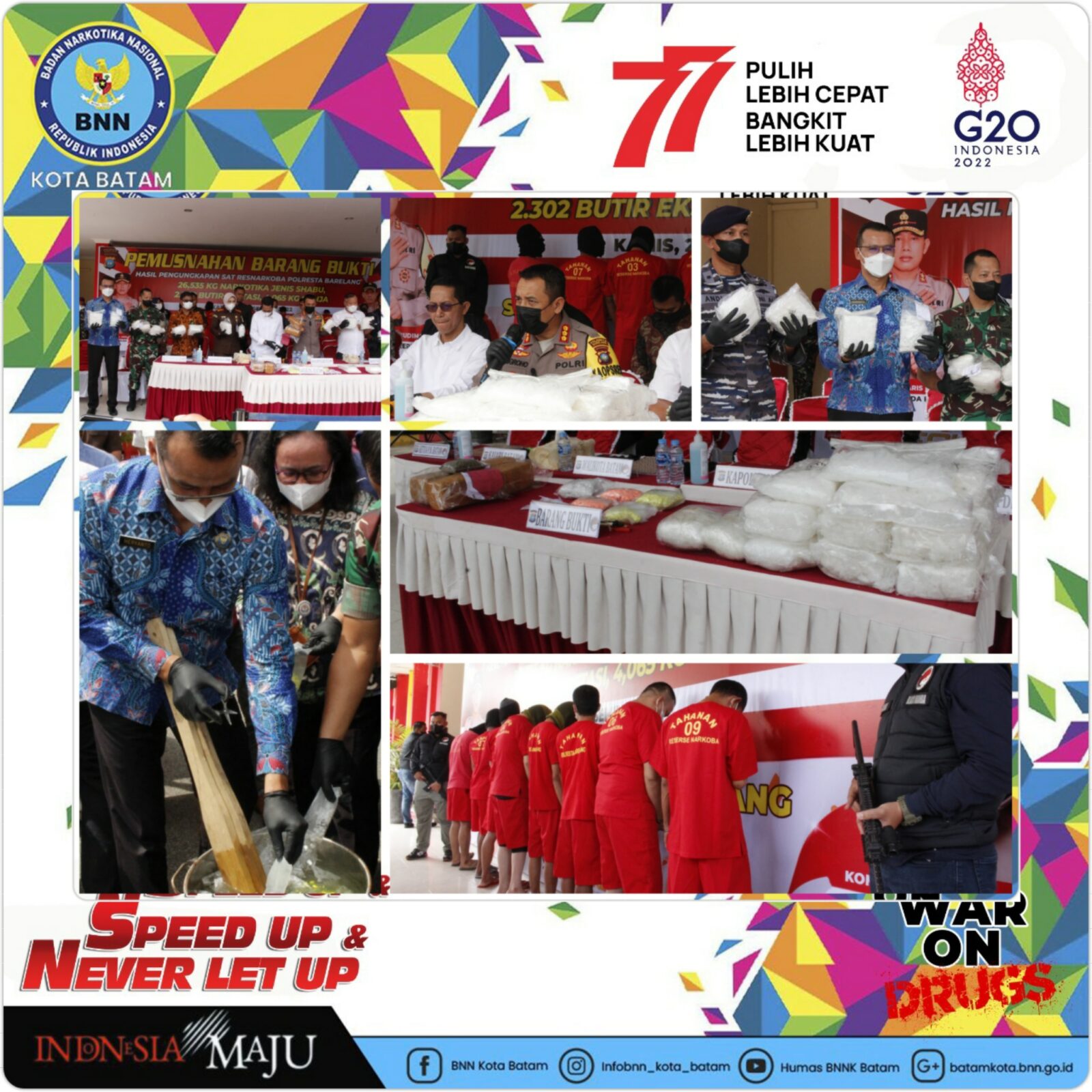 Pemusnahan Barang Sitaan/Barang Bukti Narkotika Pemusnahan Barang Sitaan/Barang Bukti Narkotika
