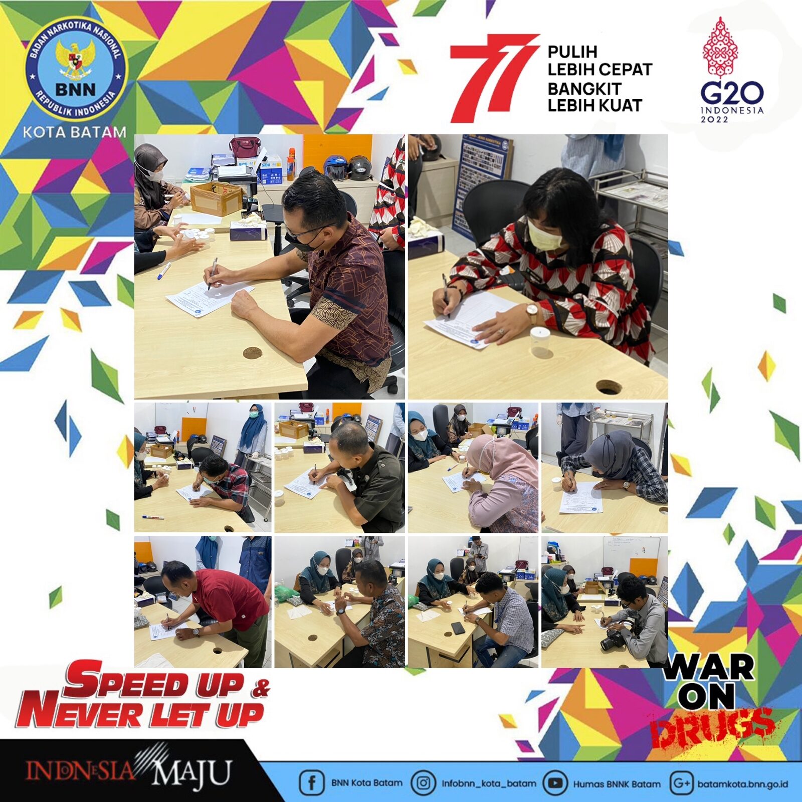Kegiatan Deteksi Dini Test Urine Bagi Pegawai BNN Kota Batam Kegiatan Deteksi Dini Test Urine Bagi Pegawai BNN Kota Batam