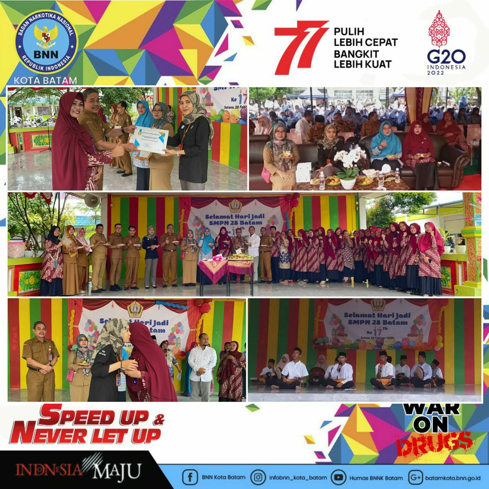Perayaan Hari Jadi Dan Penandatanganan Komitmen Sekolah Ramah Anak SMPN 28 Batam