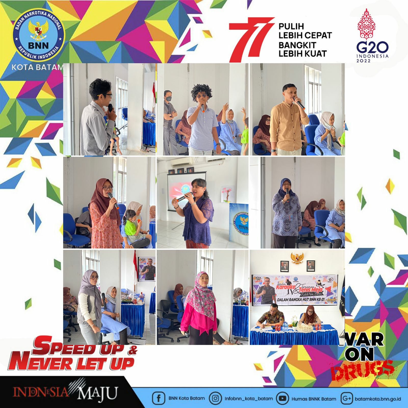 Lomba Karaoke & Tenis Meja dalam rangka Pra-HUT BNN ke-21 Lomba Karaoke & Tenis Meja dalam rangka Pra-HUT BNN ke-21