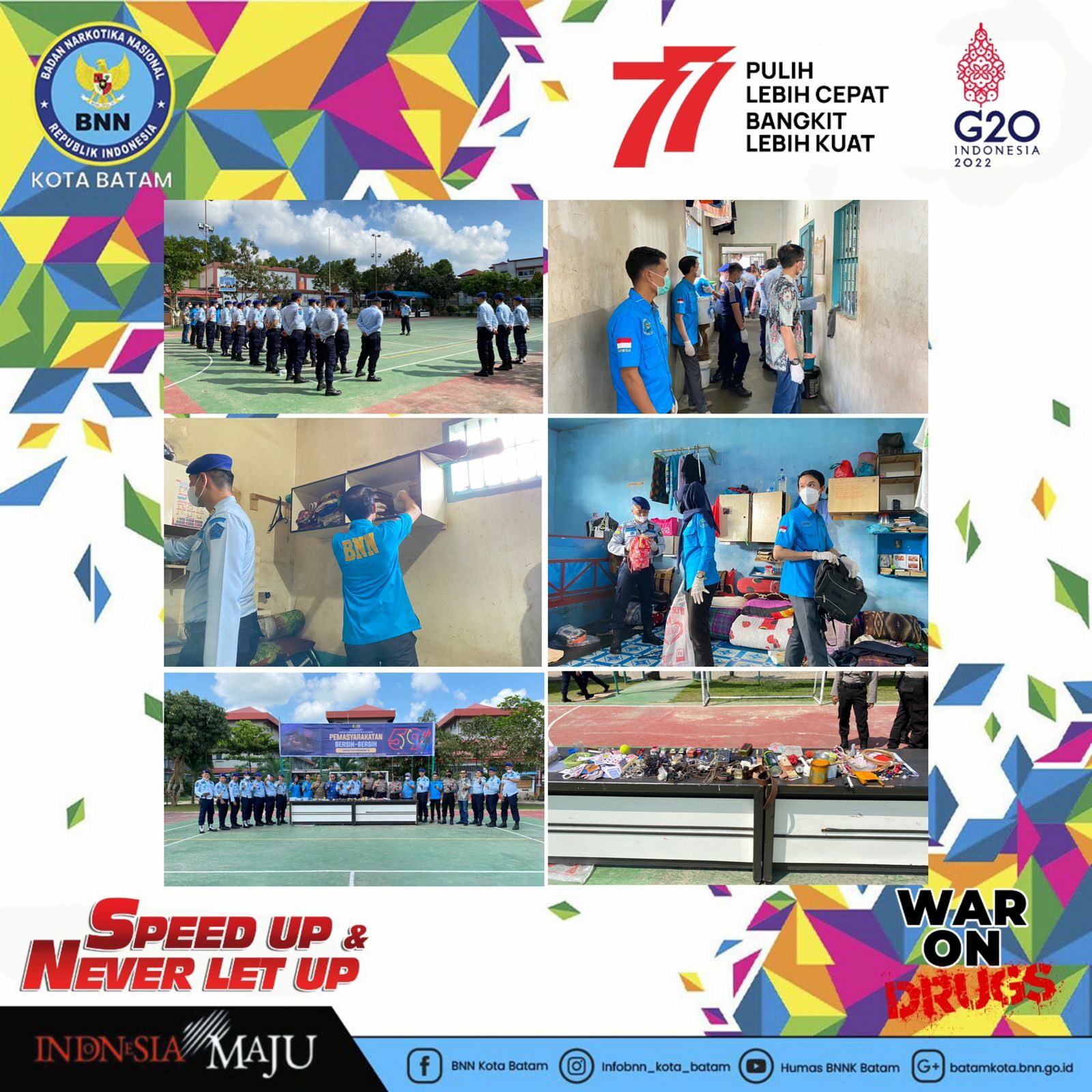 Kegiatan Razia Serentak Blok Hunian Lapas Kelas IIA Batam Dalam Rangka Hari Bhakti Pemasyarakatan ke-59 Kegiatan Razia Serentak Blok Hunian Lapas Kelas IIA Batam Dalam Rangka Hari Bhakti Pemasyarakatan ke-59